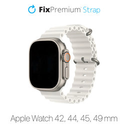FixPremium - Strap Ocean Loop for Apple Watch (42, 44, 45 & 49mm), white