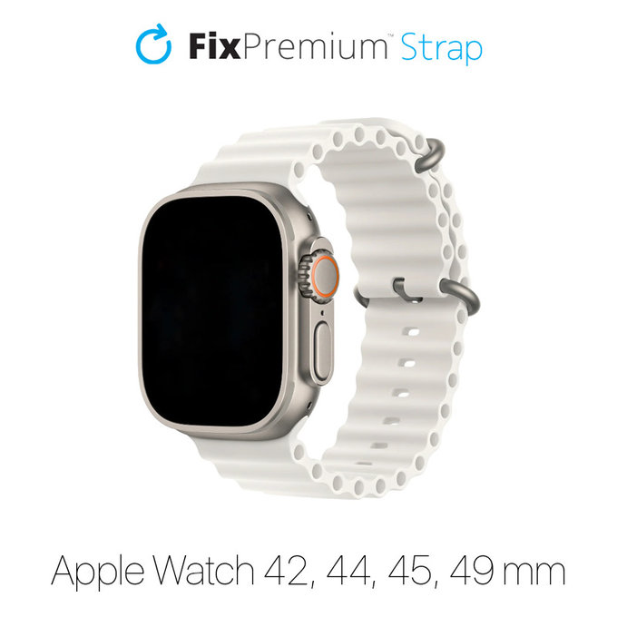 FixPremium - Strap Ocean Loop for Apple Watch (42, 44, 45 & 49mm), white