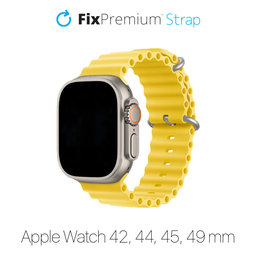 FixPremium - Strap Ocean Loop for Apple Watch (42, 44, 45 & 49mm), yellow