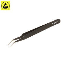 Vetus ESD-17 - Antistatic Metal Tweezer with Curved Tip (115mm)