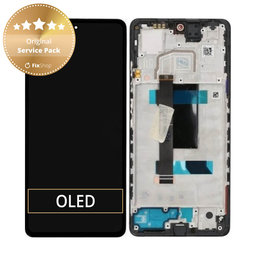 Xiaomi Redmi Note 12 Pro 5G - LCD Display + Touch Screen + Frame (Midnight Black) - 5600010M1600 Genuine Service Pack