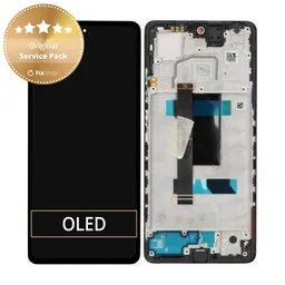 Xiaomi Redmi Note 12 Pro 5G - LCD Display + Touch Screen + Frame (Midnight Black) - 5600010M1600 Genuine Service Pack