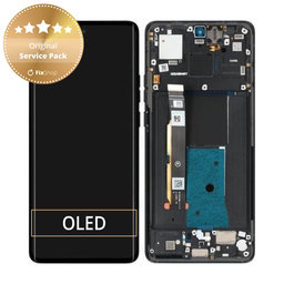 Motorola Edge 40 - LCD Display + Touch Screen + Frame (Eclipse Black) - 5D68C22670 Genuine Service Pack