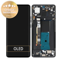 Motorola Edge 40 - LCD Display + Touch Screen + Frame (Eclipse Black) - 5D68C22670 Genuine Service Pack