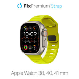 FixPremium - Strap Sport Silicone for Apple Watch (38, 40 & 41mm), tartrazine