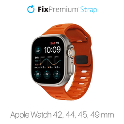 FixPremium - Strap Sport Silicone for Apple Watch (42, 44, 45 & 49mm), orange