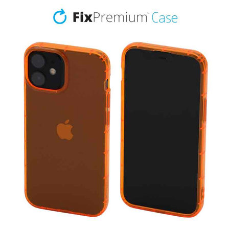 FixPremium - Case Clear for iPhone 13 mini, orange