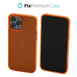 FixPremium - Case Clear for iPhone 14 Pro Max, orange