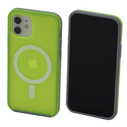 FixPremium - Case Clear withMagSafe for iPhone 12 & 12 Pro, neon green