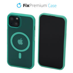 FixPremium - Case Clear withMagSafe for iPhone 13, mint blue