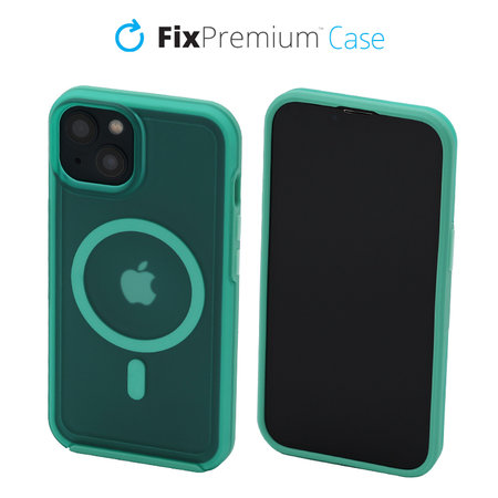 FixPremium - Case Clear withMagSafe for iPhone 13, mint blue