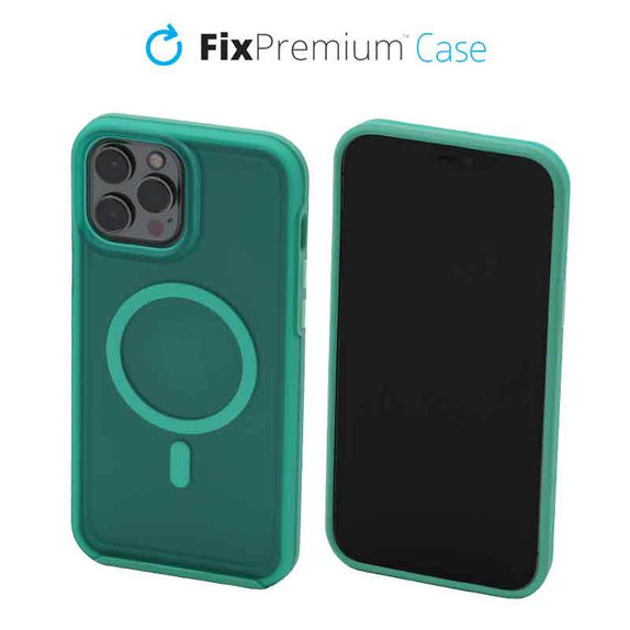 FixPremium - Case Clear with MagSafe for iPhone 13 Pro Max, mint blue