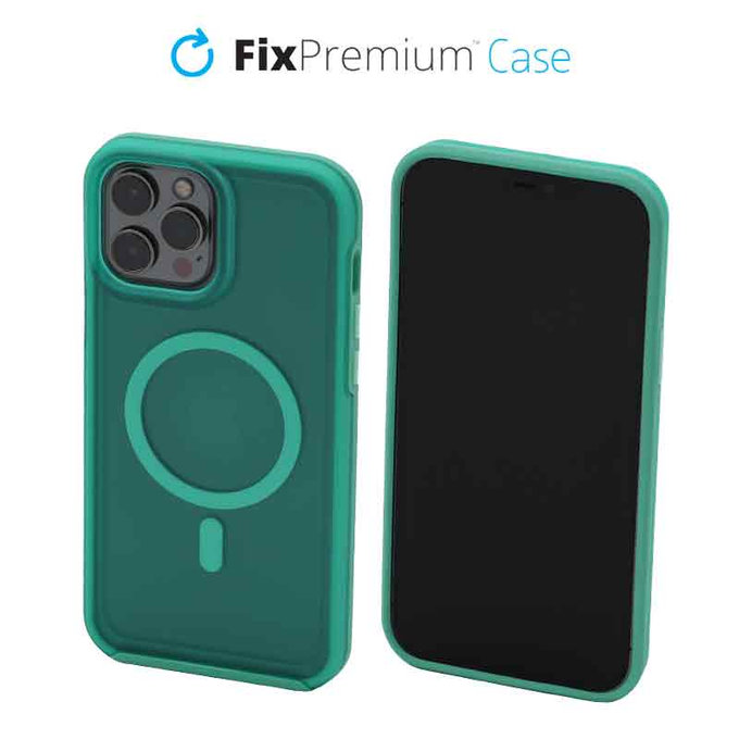 FixPremium - Case Clear with MagSafe for iPhone 13 Pro Max, mint blue