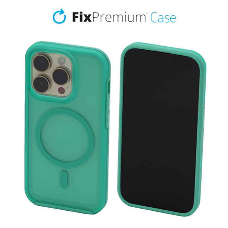 FixPremium - Case Clear withMagSafe for iPhone 14 Pro, mint blue