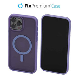 FixPremium - Case Clear withMagSafe for iPhone 12 Pro Max, violet