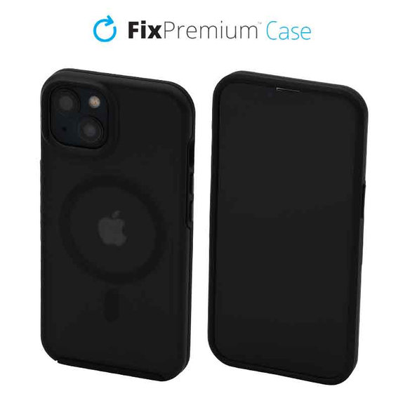 FixPremium - Case Clear with MagSafe for iPhone 14, frost black