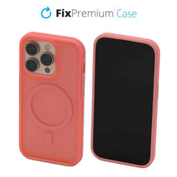 FixPremium - Case Clear withMagSafe for iPhone 14 Pro, peach pink