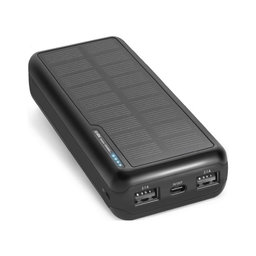 SBS - PowerBank Solar, 20 000 mAh, black