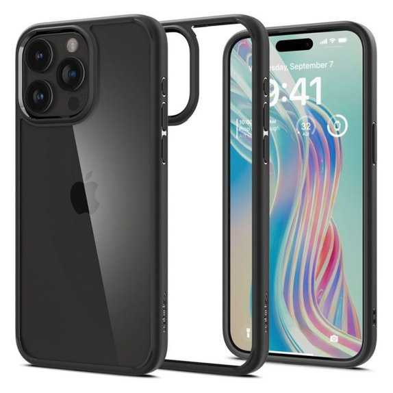 Spigen - Case Ultra Hybrid for iPhone 15 Pro, Matte Black