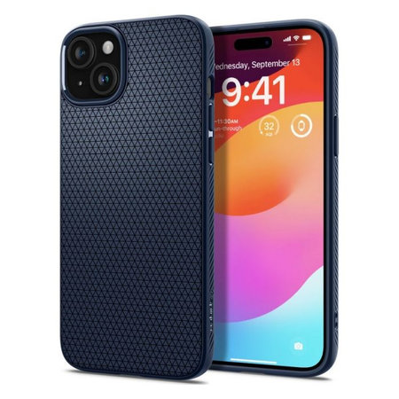 Spigen - Case Liquid Air for iPhone 15, navy blue