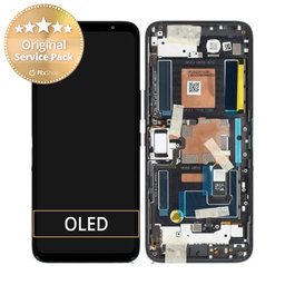 Asus ROG Phone 6 AI2201_C, 6 Pro AI2201_D - LCD Display + Touch Screen + Frame (Phantom Black) - 90AI00B5-R20020 Genuine Service Pack