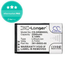 Garmin Montana 600, 600T, 600t Camo, 650, 650T, 680, 680T, Monterra - Battery 010-11599-00, 010-11654-03, 361-00053-00, 361-00053-04 2200mAh HQ