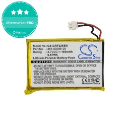 Garmin Approach G10, S20, Forerunner 220, 225, 235, 630, 645, 735XT, 745, GRM0371754 - Battery 361-00072-00/10, 361-00086-00/10/11 180mAh HQ