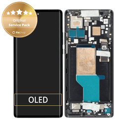 Motorola Edge 30 Ultra - LCD Display + Touch Screen + Frame (Interstellar Black) - 5D68C21260 Genuine Service Pack