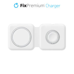 FixPremium - MagSafe Duo for iPhone & Apple Watch, white