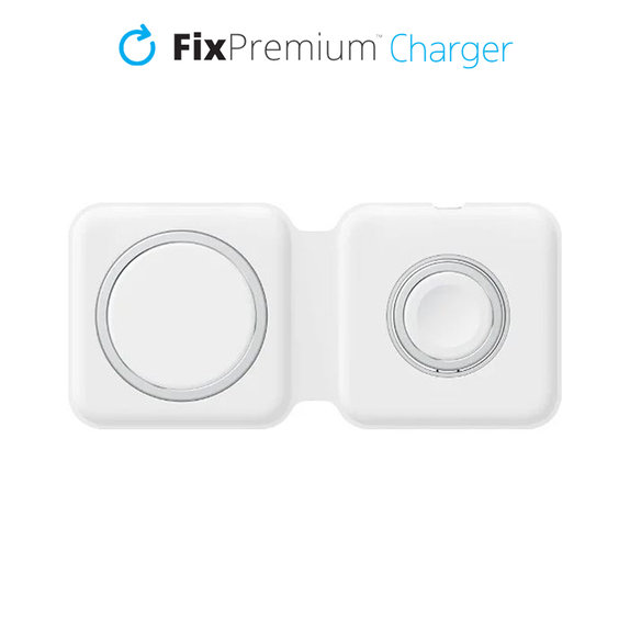 FixPremium - MagSafe Duo for iPhone & Apple Watch, white
