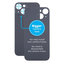 Apple iPhone 15 - Rear Housing Glass with Bigger Camera Hole (Black)