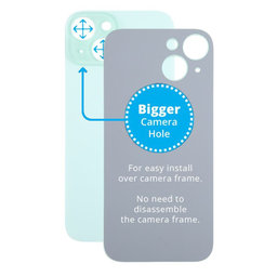 Apple iPhone 15 - Rear Housing Glass with Bigger Camera Hole (Green)