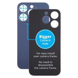 Apple iPhone 15 Pro - Rear Housing Glass with Bigger Camera Hole (Blue Titanium)