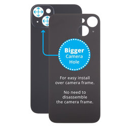 Apple iPhone 15 Plus - Rear Housing Glass with Bigger Camera Hole (Black)