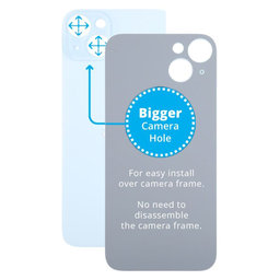 Apple iPhone 15 Plus - Rear Housing Glass with Bigger Camera Hole (Blue)