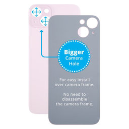 Apple iPhone 15 Plus - Rear Housing Glass with Bigger Camera Hole (Pink)
