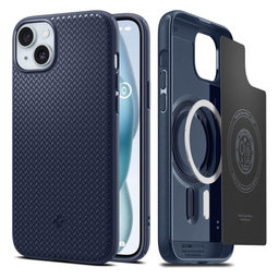 Spigen - Case Mag Armor with MagSafe for iPhone 15, navy blue