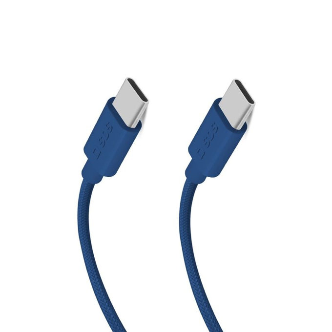 SBS - Cable USB-C/USB-C, 60W, PD, 1.5m, blue