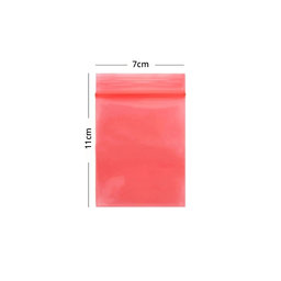 ESD Antistatic ZIP Lock Bag (Red) - 7x11cm 100pcs