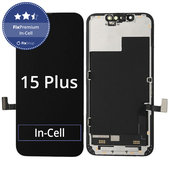 Display In-Cell FHD for iPhone 15 Plus, Touch Screen with Frame, FixPremium