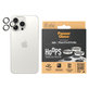 Camera Lens Protector Hoops for iPhone 15 Pro/15 Pro Max, White Metal, PanzerGlass