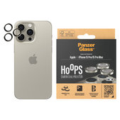 Camera Lens Protector Hoops for iPhone 15 Pro/15 Pro Max, Natural Metal, PanzerGlass