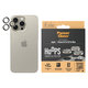 Camera Lens Protector Hoops for iPhone 15 Pro/15 Pro Max, Natural Metal, PanzerGlass