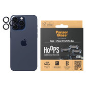 Camera Lens Protector Hoops for iPhone 15 Pro/15 Pro Max, Blue Metal, PanzerGlass