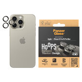 Camera Lens Protector Hoops for iPhone 15 Pro/15 Pro Max, Natural Titanium, PanzerGlass
