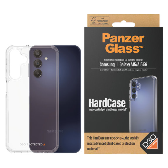 Case HardCase D3O for Samsung Galaxy A15/A15 5G, Transparent, PanzerGlass