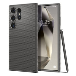 Spigen - Case Liquid Air for Samsung Galaxy S24 Ultra, Granite Grey