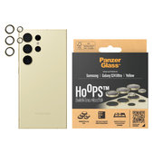 Camera Lens Protector Hoops for Samsung Galaxy S24 Ultra, Yellow, PanzerGlass