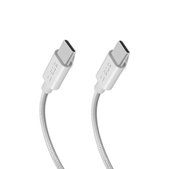 SBS - Braided Cable USB-C/USB-C, PD, 60W, 2m, white