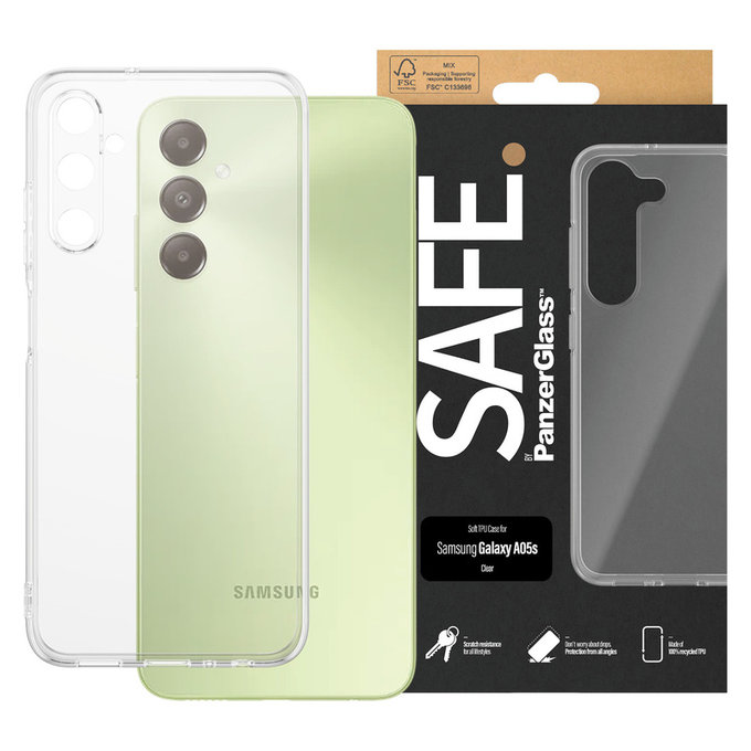 Case TPU for Samsung Galaxy A05s, Transparent, SAFE by PanzerGlass